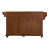 Grungis Kitchen Island Cart with Wood Countertop,Kitchen Island on Wheels with 2 Top Drawers and A Double Layered Storage Drawer for Kitchen - 4 of 4