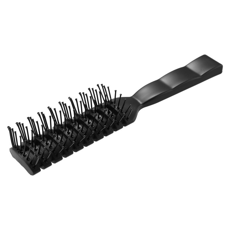 Unique Bargains Grid Hair Brush Shower Detangler Need To Vent Detangling Brush PP Black, 1 of 7