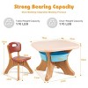 Costzon Kids Table and Chair Set, 3-Piece Activity Table with Toy Bin & 2 Chairs for Reading, Art, Craft, Toddler Furniture (Coffee) - 4 of 4