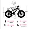 Whisen 20 Inch Fat Tire Bike Adult 7 Speed Mountain Bike, Dual Disc Brakes, High Carbon Steel Frame - Blue - 3 of 4
