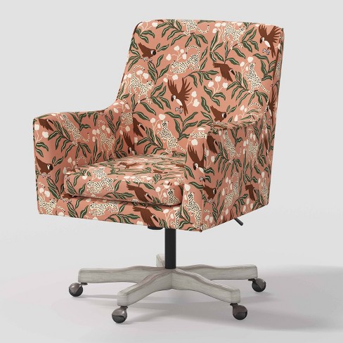 Floral print desk outlet chair