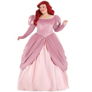 HalloweenCostumes.com Women's Plus Size Disney Pink Dress Ariel Costume - 1 of 4