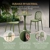 WestinTrends Playa Outdoor Modern Stackable Patio Dining Chairs (Set of 2) - 4 of 4