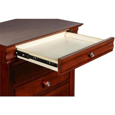 Versailles Transitional Brown Wood 4-Drawer Nightstand