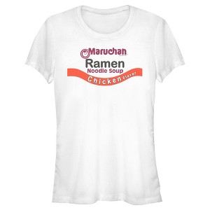 Juniors Womens Maruchan Chicken Flavor Label T-Shirt - 1 of 4