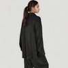 Anna-Kaci Lounge Women's Relaxed Fit Satin Button-Down Shirt and Wide Leg Pants Two-Piece Lounge Pajama Set - 4 of 4