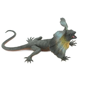 Collectible Wildlife Gifts | Lizard, Blue Frill-Necked Lizard, Frilled Dragon, Rubber Reptile Toy, Realistic Figure, Model, Gift,   6"  F2025 B187 - 1 of 4