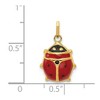 Black Bow Jewelry 14k Yellow Gold 3D Red Enameled Ladybug Charm, 13mm - 4 of 4