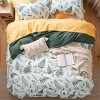 3 Pieces Reversible Striped Duvet Cover Set with Zipper Closure Bedding Set with 8 Corner Ties - 3 of 4