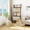 DOMETOUR 6 Piece Cube Storage Bins, 11 Inch Collapsible Storage Cube Organizer with Handle - 2 of 4
