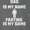Rerun Island Men's Dad Is My Name Long Sleeve Graphic Cotton Pullover Sweatshirt - Graphite Heather M - 2 of 3