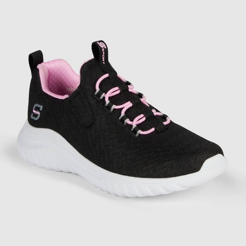 Skechers black shoes store for kids