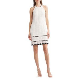 target crochet dress Women's Crochet Mini Sweater Dress