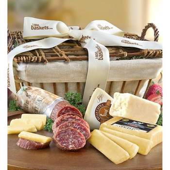 GreatFoods Meat and Cheese Gift Basket with Farm Fresh Cheese