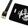 Marine Veteran USMC White On Black Officially Licensed Luggage ID Tags Set of 2 - 2 of 4