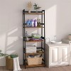 LunaLulinlk Industrial Modern Storage Shelves, Small Desk Organizer for Bedroom Storage, Home Office Book Stand,Living Room,Balcony,Kitchen Shelf - 4 of 4
