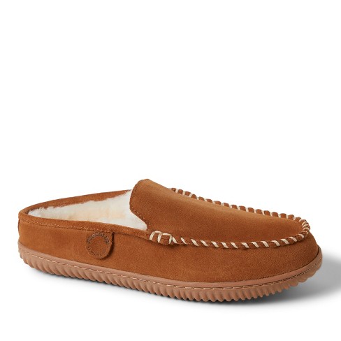 Fireside By Dearfoams Men's Gold Coast Genuine Shearling Mule Slip