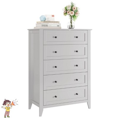 Jojoka 5 Drawer Chest of Drawers, Wood Storage Organizer for Bedroom, Entryway, Living Room, Modern Dresser
