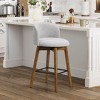 WestinTrends Soho Modern Chenille Upholstered 26" Counter Height Swivel Bar Stool - 2 of 4