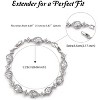 Wedding Teardrop Bracelet for Brides with Crystal Cubic Zirconia, Adjustable Length for Prom and Special Occasions - 2 of 4