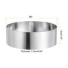 Unique Bargains Stainless Steel Seamless Nonstick Mirror Coating Round Cake Ring - 2 of 4