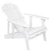 Acacia Wood Folding Adirondack Chair with Pull-Out Footrest, Rustic Outdoor Lounge, 30"W for Patio Garden-3irtyhousy - 3 of 4