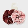 Satin Hair Twister Set 2pc - A New Day™ Pink/Red - 2 of 3