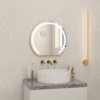 ELECWISH 23.6" Round LED Vanity Mirror with Stand - 3-Color Touch Control, 10X Magnifier, USB Port, Wall Mountable, White - 3 of 4