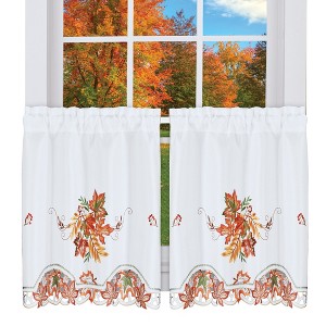 Collections Etc Fall Foliage Curtains - 1 of 3