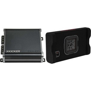 Kicker 49L7TDF82 Down-Firing 8" L7T 2-Ohm Subwoofer Enclosure & CXA400.1 Amp Bundle - 1 of 4
