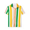 Lars Amadeus Men's Short Sleeve Button Down Summer Beach Vertical Striped Shirts - 2 of 4