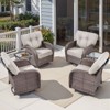 Buenhomino Outdoor Swivel Rocker Chairs Set, 360 Degree Rocking Patio Conversation Set with 5" Thickened Cushions, Glass Coffee Table - 2 of 4