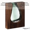 Uniquewise Pair of 10 and 12-Inch Wood and Glass Inlay Vases - Merging the Natural Warmth and Texture of Wood with the Elegance and Colo of glass - 4 of 4