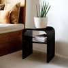 Storied Home Waterfall Edge End Table with Shelf - image 2 of 4