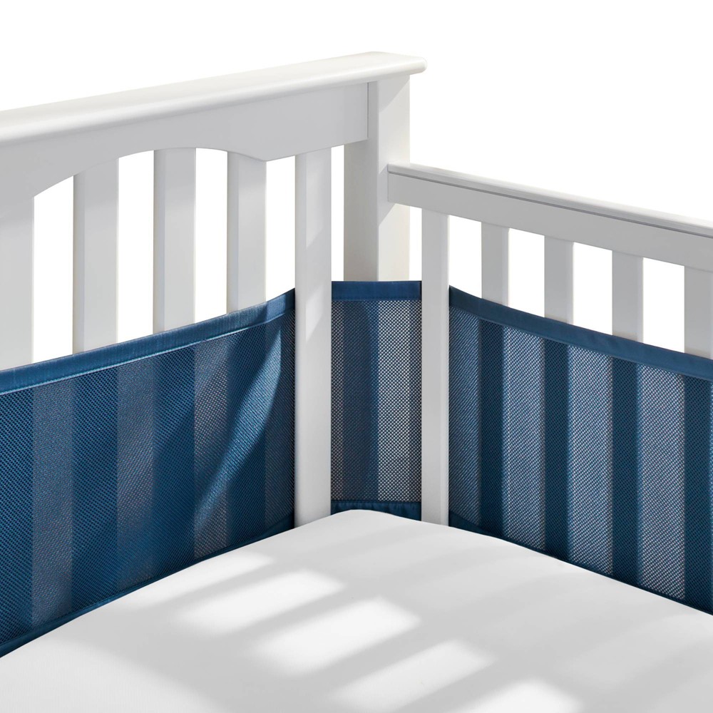 Photos - Cot BreathableBaby Breathable Mesh Crib Liner - Classic Collection - Navy 