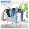 SKONYON 2-Level Clothes Drying Rack with Height-Adjustable Gullwing - 2 of 4