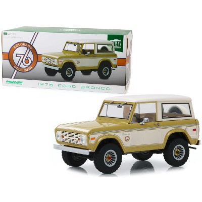 1976 Ford Bronco Gold Metallic "Colorado Gold Rush" Bicentennial Special Edition 1/18 Diecast Model Car by Greenlight