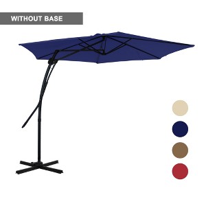 Clihome 10 Ft.Outdoor Patio Cantilever Umbrella with 360 Degrees Rotation & Waterproof Fade-Resistant Canopy with Cross Base - 1 of 4