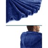 PAVILIA Mens Robe, Hooded Soft Bathrobe for Men, Fleece Plush Warm Shawl Collar Hood Pockets for Bath Shower Spa - 4 of 4