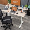 Stand Up Desk Store Programmable Electric Two-Tier Compact Standing Desk (White Frame/Birch Desktop, 48 Wide) - image 2 of 4