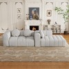 103" Chenille Upholstered L-Shaped Modular Sectional Sofa with 3 Pillows, Free Combination Sofa for Living Room, Apartment, and Bedroom - 4 of 4