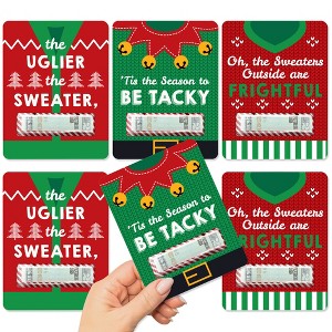 Big Dot of Happiness Ugly Sweater - DIY Assorted Holiday and Christmas Party Cash Holder Gift - Funny Money Cards - Set of 6 - 1 of 4