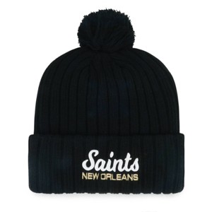 NFL New Orleans Saints Women's Flourish Knit Beanie: Sports Team Logo, Midweight Fabric - 1 of 2