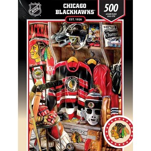MasterPieces 500 Piece Puzzle - Chicago Blackhawks Locker Room - 15"x21" - 1 of 4