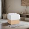 Meridian Furniture,Havre Velour Fur Fabric Ottoman/Stool - 2 of 4