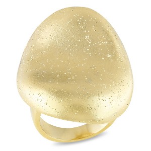 EVERLY JEWELRY | 18k Gold Plated Goldtone Ring W/ Matte & Sparkling Finishing - 1 of 3