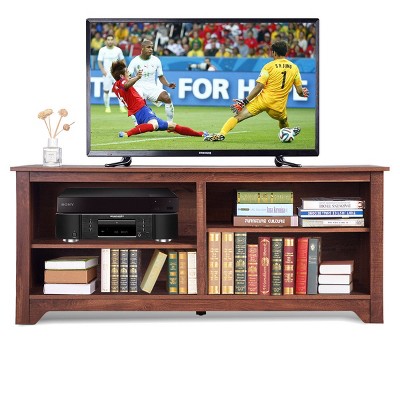 Costway 58'' TV Stand Entertainment Media Center Console Wood Storage Furniture Espresso