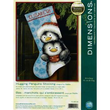 Dimensions, 71-09151, Snowman and Bear, Needlepoint Christmas Stocking Kit,  16 Long, Multicolor, 6: Stockings & Holders