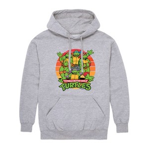 Men's - Teenage Mutant Ninja Turtles - Retro Art Graphic Fleece Pullover Hoodie - 1 of 4