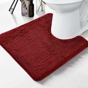Deconovo Plush Chenille Bath Rug Non-Slip, Washable Comfort Mat - 1 of 4